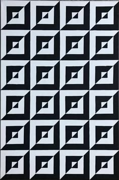 an abstract black and white pattern with squares