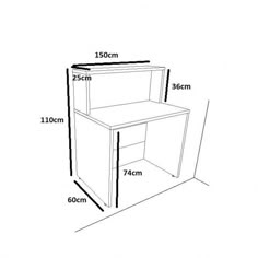 the measurements for an office desk and chair are shown in this drawing, which shows how high