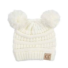 Your new CC Double Pom Baby Beanie is crafted with superior C.C. quality for maximum comfort and warmth. Featuring two fluffy poms and a classic leopard print, this snug-fitting beanie is sure to keep your little one cozy. To ensure optimal fluffiness, use a hair dryer on cold air and a small tooth comb to brush the quality pom. This product is designed to keep your little one warm and comfortable during the cold months. Made from premium materials, this hat is soft to the touch, ensuring your b Hats For Babies, Beanie Fits, Warm Hats, Baby Beanies, Baby Warmer, Knit Beanie Hat, Trendy Baby, Pom Beanie, Baby Winter