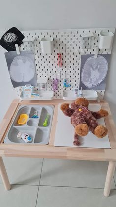 Flisat Table Hack, Ikea Flisat Table Ideas, Flisat Table Activities, Preschool Tables, Homeschool Room Design, Table Activities For Toddlers, Flisat Table, Toddler Sensory Bins, Ikea Flisat