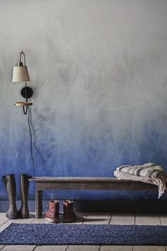 Ombre Watercolor Blue Wallpaper Mural Decoration Idea For Home Watercolor Ombre, Watercolor Blue, Blue Wallpaper, Blue Wallpapers