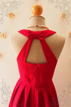 Red  Dress Scarlet Red Party Dress Backless Dress by Amordress Wedding Summer Dress, Party Dress Backless, Red Party Dress, Vintage Sundress, Vintage Bridesmaid Dresses, Vintage Bridesmaids, Summer Bridesmaid Dresses, Red Bridesmaids, Picnic Dress