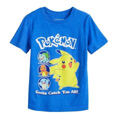 Pokémon fans will rave about this boys' graphic tee by Jumping Beans. Pokémon fans will rave about this boys' graphic tee by Jumping Beans. Crewneck Short sleevesFABRIC & CARE Cotton, polyester Machine wash Imported Size: 7. Color: Dark Blue. Gender: male. Age Group: kids. Playful Streetwear T-shirt With Logo Print, Playful Logo Print T-shirt For Streetwear, Blue Graphic Tee With Character Print, Blue Character Print Graphic Tee, Playful Short Sleeve Top For Fan Merchandise, Blue Cartoon Print T-shirt For Fans, Blue Cartoon Print T-shirt Fan Merchandise, Playful Blue T-shirt With Screen Print, Fun Blue T-shirt For Fan Merchandise