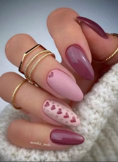 Heart Nail Designs, Nail Shapes, Valentine's Day Nails, Valentines Nails, Frappe, Holiday Nails