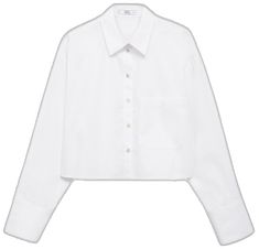 White Buttoned Pockets Shirt For Work, White Shirt With Buttoned Pockets For Work, White Button-up Blouse With Buttoned Pockets, White Blouse With Buttoned Pockets For Work, White Shirt With Buttoned Pockets For Spring, White Blouse With Buttoned Pockets For Spring, Chic White Tops With Buttoned Pockets, Chic White Shirt With Pockets, Mother Of Pearl Buttons