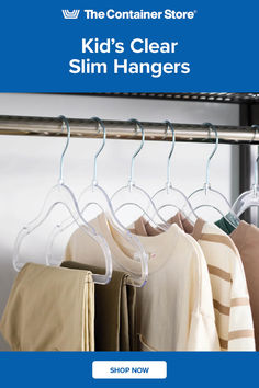 the container store kids'clear slim hangers are up to 50 % off today