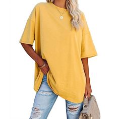 PRICES MAY VARY. cute graphic tees for women womens oversized tshirt womens tunic tops to wear with leggings oversized boyfriend tshirts for women graphic tees for women plus size womens 3/4 sleeve t shirts women's tshirts graphic baggy t shirts for women womens oversized tops oversized for women t shirt womens plus size graphic t shirts tunics or tops to wear with leggings oversized western t shirts for women graphic tshirts for women women's t shirts graphic womens plus size t shirts loose fit Women Tshirts, Oversize Tshirt, Shirts Oversized, Cotton Tunic Tops, Oversized Tops, Womens Workout, Oversized Shirts, Women Graphic, Color Block Tee