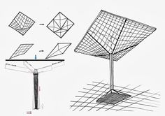 a drawing of an object with lines and shapes in the shape of rectangles