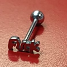 Body Jewelry - Surgical Steel Labret Piercing - "F&Ck" Bad Piercings, Different Body Piercings, Labret Jewelry, Lip Jewelry, Labret Piercing, Types Of Piercings, Labret Studs, Jacob's Ladder, Body Piercings