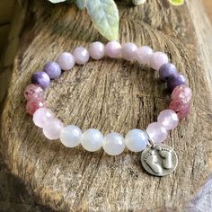 Oh Baby #8mm #agate #anxiety Emotional Bonding, Pregnancy Delivery, Postpartum Healing, Mother Bracelet, Fertility Bracelet, Memory Wire Jewelry, Semi Precious Stone Bracelet, Stretchy Beaded Bracelet