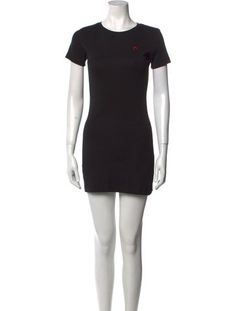 Marine Serre Sheath DressBlackEmbroidered AccentShort Sleeve with Crew NeckFit:Dresses by Marine Serre typically fit true to size. Marine Serre, Organic Cotton, Dress Outfits, Crew Neck, Mini Dress, Clothes For Women, Dresses, Clothes, Black