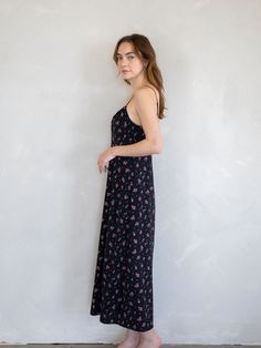 Floral print cami dress with adjustable straps. - Sizing: Model is 5'8", wearing a size S - Content: 100% Cotton Care: Handwash recommended Imported Dress Home, Cami Dress, Adjustable Straps, Lookbook, Floral Print, Black Dress, Floral Prints, Floral, Dresses