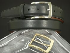 Brighton 5080 100% leather Boy's Belt - Pebble grain - Black, Two Buckles, Silver and Gold Silver And Gold, Black Color