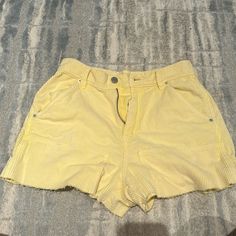 Never Worn Shorts From Urban Outfitters Urban Outfitters Shorts, Yellow Shorts, Light Yellow, Urban Outfitters, High Waist, High Waisted, Womens Shorts, Yellow, Women Shopping