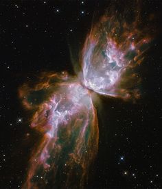 the butterfly shaped object is seen in this image taken by nasa's hubble telescope