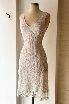 New and never worn with original tags. Elegant white lace slip dress embellished with subtle beaded detailing. V neck and back. Slip on. Fits size S Excellent condition Rehearsal Dinner Dress Vintage, Beaded Vintage Wedding Dress, Fitted Sleeveless Lace Dress With Sequins, Vintage Lace Slip Dress, Elegant Embellished Summer Lace Dress, 90s White Dress, Embellished Sleeveless Lace Dress, Fitted Sleeveless Embellished Lace Dress, Fitted Beaded Lace Dresses