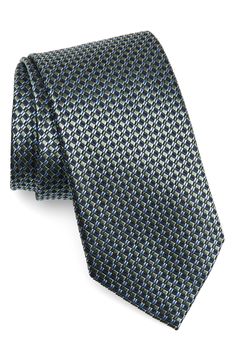 Small, intersecting geometries bring subtlety and distinction to a tie crafted from polished silk jacquard and styled to elevate any formal look. 100% silk Dry clean Made in Italy Silk Ties For Work, Luxury Silk Ties For Work, Formal Look, Tie Crafts, Formal Looks, Silk Ties, Geometric Pattern, In Italy, Dry Clean