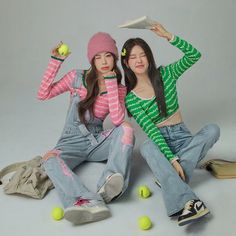 Colourful Crop Top, Chuu Fashion, Quirky Poses, Crop Style, Colorful Crop Tops, Korean Fashion Trends, Figure Poses, Crop Top Outfits, Poses References