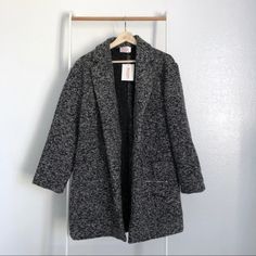 Nwt Nasty Gal Charcoal Oversized Wool Knit Coat. Reads Size M. Chunky Knit. Charcoal Black/Grey. Front Pockets. Open Front. Heavyweight. Wool Blend. Perfect For Fall And Winter. Brand Is Moon, Boutique Brand Sold By Nasty Gal. Approx: 32” Shoulder To Hem 21” Pit To Pit Nwt/New With Tag. No Flaws. See All Photos. Oversized Gray Cardigan For Workwear, Oversized Gray Sweater Coat For Work, Oversized Gray Sweater Coat For Cold Weather, Charcoal Winter Workwear Outerwear, Cozy Oversized Black Outerwear, Cozy Gray Outerwear For Work, Trendy Oversized Gray Sweater Coat, Oversized Gray Outerwear For Work, Black Oversized Sweater Coat For Cold Weather