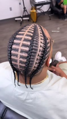 Follow @Blackhair_Flair_kings_crown for the latest trends when it comes to black men's hair! 💙 🙌🏾 Awesome work! @i_be_braiding Like👍🏽• Comm… | Instagram Brown Fulani Braids, Diamond Shaped Face, Hair Braid Diy, Tattoo Letters, Braid Styles For Men, Boy Braids Hairstyles