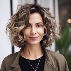 Mid Length Curly Bob Hairstyles, Curly Lob Haircut Naturally, Wavy Lob Hairstyles, Highlights Over 50, Layered Curly Bob, Naturally Wavy Bob, Curly Long Bob, Curly Lob Haircut, Wavy Layered Haircuts