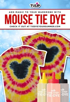 tie - dyed t - shirts with the words mouse tie dye in front of it