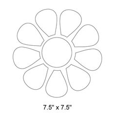 a flower with seven petals cut out