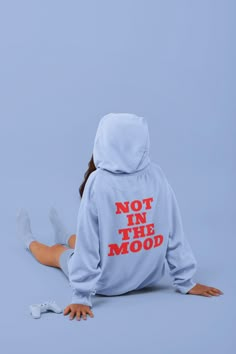 *Not In The Mood* UNISEX Hoodie Thank you for visiting Giftables by Tati - Designed! Where only the BEST quality, softest apparel can be found! This hoodie is everything you've dreamed of and more. It feels cozy and lightweight, with the right amount of stretch. It's comfortable and flattering for all and very soft on the inside. DETAILS: Hoodie are UNISEX FIT. Please size down 1 size for a better fit (or don't if you wanna a bit oversize;) * poly/cotton blend. * Fabric laundered for reduced shr Oversized Hoodie Men, Graphic Clothing, Not In The Mood, Hoodie Quotes, Hoodie Aesthetic, Trendy Hoodies, Aesthetic Hoodie, Cute Shirt Designs, Mens Hoodies