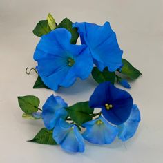 Blue morning glory flower hair piece, blue flower hair clip tropical party for your hairdo. Attention, all items are handmade from foam Eva myself,Is absolutely not afraid of water, frost, sun, burnout, falling down, and will never fade. -The length from edge to edge of Style1 is 5 inches -Style 2 measures 7 inches edge to edge (flowers are impressively large) -Ready for shipment -Very light -100% hand made from foam Eva This fanny and inspired headpiece looks great at any haistyle Blue Flower Hair Clip, Blue Wedding Flower, Flower Hair Clips Wedding, Wedding Flower Hair, Blue Morning Glory, Blue Morning, Flower Hair Pieces, Floral Accessories Hair, Blue Wedding Flowers