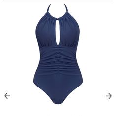 Joyaria Womens Front Ruched One Piece Swimsuit Tummy Control Slimming Bathing Suit Size Small Navy New With Tags Elegant Blue One-piece Tankini, Elegant Blue Tankini For Vacation, Elegant Fitted Blue Tankini, Elegant Blue Tankini With Lined Body, Elegant Blue Sleeveless Tankini, Elegant Blue Tankini For Swimming, Elegant Blue Tankini For Pool, Elegant Blue Bodysuit For Pool, Blue Ruched Swimwear For Party