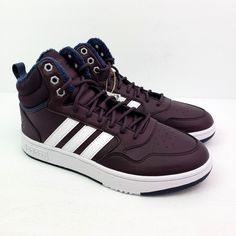 Adidas Hoops 3.0 Mid WTR Womens Size 9 Dark Purple White Basketball Sneaker Shoes GW6703 Buy from a seller you can trust! 100% GENUINE SELLER – USA SELLER Fast Payment = Fast Shipping ITEM(S) EXACTLY AS SHOWN IN THE PICTURES. PLEASE SEE ALL PICTURES FOR FULL ITEM CONDITION AND DETAILS. If the item is used, any and all flaws will be shown in the detailed pictures. SEE OUR FEEDBACK! Buy with confidence! USA SELLERS. FAST SHIPPING! Check out MY FEEDBACK! ? FAST & PROFESSIONAL SHIPPING! Questions: Please feel free to reach out and ask any questions you may have. Adidas Running Shoes Women, Adventure Shoes, Adidas Falcon, Women Skates, Weight Lifting Shoes, White Basketball, Baseball Shoes, Basketball Sneakers, Sneaker Shoes