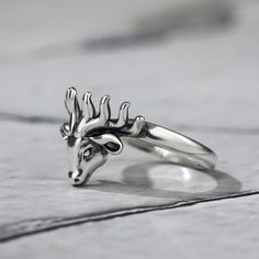 Weight: 4.21 gWidth: 2.7 mmHeight: 2.6 mmThickness: 1.1 mmMaterial: Plating Color: Silver Vintage Deer, Buy One Get One, Quality Jewelry, Sterling Silver Ring, Silver Ring, Sterling Silver Rings, Deer, Bespoke, Silver Rings