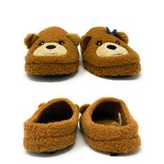 Be un-bear-ably adorable with these super soft women's novelty slip-on furry friends slippers from our partners at Oooh Geez! Slippers. Stay warm & look great with your new teddy bear themed tan fuzzy slippers. Wear them around the house or out and about thanks to the non-skid rubber bottom. Pick up a pair today! Info Style: Sherpa slipper with non-skid rubber bottom sole. Size: Small fits women's U.S. shoe size 5 - 6 Medium fits women's U.S. shoe size 7 - 8 Large fits women's U.S. shoe size 9 - Slippers Cute, Slip On Slippers, Bear Slippers, Animal Slippers, Cute Teddy Bear, Fuzzy Slippers, Slippers For Women, Cute Teddy, Bear Hug