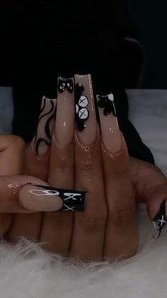 Almond Acrylic, Black Acrylic Nails, Drip Nails, Long Acrylic Nails Coffin, Acrylic Nails Coffin Pink