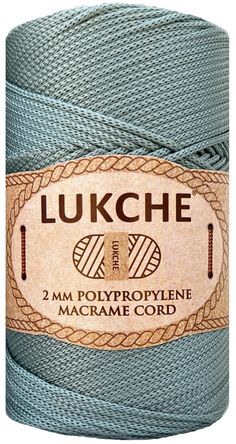 blue thread with the name lurche on it and an image of two rows of yarn