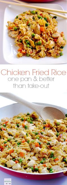 chicken fried rice is one pan and better than takeout