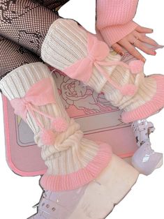 Cute White Leg Warmers For Fall, Pink Casual Leg Warmers For Spring, Cute Fitted Leg Warmers For Spring, Casual Pink Leg Warmers For Winter, Trendy Pink Leg Warmers For Winter, Pink One Size Leg Warmers For Spring, Pink Leg Warmers For Winter, White Fitted Cute Leg Warmers, Pink One Size Leg Warmers For Winter