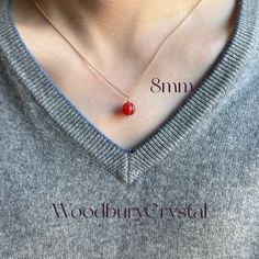 * Super dainty Natural carnelian pendant size around 8mm More Crystal /Gemstone jewelry please visit https://woodburycrystal.etsy.com Carnelian Round Beads Crystal Necklace Gift, Carnelian Round Beads Necklace Gift, Carnelian Round Beads Necklace For Gift, Carnelian Crystal Necklace Gemstone As Gift, Elegant Carnelian Crystal Necklace Gift, Elegant Carnelian Crystal Necklace For Gift, Stony Brook, Carnelian Necklace, Carnelian Pendant