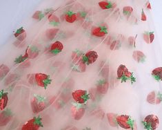 Tulle Veil, Tulle Veils, Floral Wedding Dress, Embroidered Lace Fabric, Cartoon Profile, Shiny Fabric, Strawberry Print, Net Fabric, Embroidery Lace