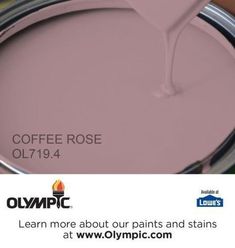 a pink paint can being filled with coffee rose