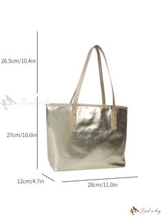 Bird in Bag - Stylish and Versatile Solid Color Tote Bag with Adjustable Shoulder Strap Gold Square Travel Bag, Square Gold Travel Bag, Versatile Gold Bag For Office, Versatile Gold Tote Bag, Versatile Gold Office Bag, Gold Bucket Bag With Large Capacity, Gold Tote Bag For Travel, Gold Large Capacity Bucket Bag, Versatile Gold Satchel Bag