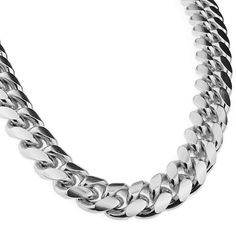 Men's 20" long x 14mm wide Cuban chain. High quality durable stainless steel metal. Chunky cuban chain weighs a hefty 200 grams - has a premium feel. Stylish, strong and secure box lock clasp. Take your game to the next level with this solid stainless steel chain necklace. 100% FREE SHIPPING in USA. Order now! Luxury Stainless Steel Cuban Link Chain Necklace, Luxury Silver Cuban Link Box Chain Necklace, Chunky Stainless Steel Cuban Link Necklace, Stainless Steel Chunky Cuban Link Necklace, Stainless Steel Cuban Link Necklace With Silver Chain, Stainless Steel Cuban Link Necklace With Curb Chain, Silver Stainless Steel Cuban Link Necklace, Stainless Steel Cuban Link Chain Necklace, Stainless Steel Cuban Link Necklace