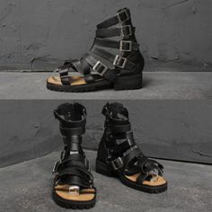 Handcrafted High-Quality Gladiators - Wide Tip. Unisex. Flat Heel Sandals For Summer Streetwear, Summer Flat Heel Sandals For Streetwear, Punk Style Open Toe Sandals For Summer, Summer Punk Style Ankle Strap Sandals, Punk Style Ankle Strap Sandals For Summer, Summer Punk Sandals With Round Toe, Edgy Leather Sandals For Spring, Edgy Sandals For Spring Streetwear, Punk Style Closed Toe Leather Sandals