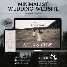 the website is designed to look like a wedding website