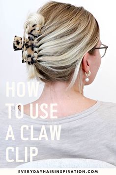 claw clip hairstyle Medium Fine Hair, Hair Clip Hairstyles, Claw Clip Hairstyle, Easy Updos For Medium Hair, Everyday Hairstyle, Clip Hairstyle, Long Hair Clip, Underneath Hair, Easy Hair Updos