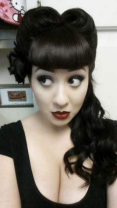 curl up & dry rockabilly hair Rocker Girl, Rockabilly Style, Pin Curls