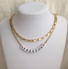 "Fun customized name/words necklace. Wear it with day outfit or nigh outfit and layered with other necklaces. You can order in large quantities for a party/event as special customize gifts. The letters are made out of square plastic beads . Size about 5mm The chain is a crystals✨ Swarovski ✨, comes in 4 colors. Chain width about 1.5mm The Swarovski chain gives sparkling affect and make it unique. Please choose at chain color at Finish menu: Crystal clear - silver tone metal Aqua blue - gold tone Trendy Everyday Customizable Necklaces, Trendy Customizable Necklaces For Personalized Gifts, Customizable Trendy Necklaces For Personalized Gifts, Trendy Customizable Necklace For Personalized Gifts, Trendy Customizable Name Necklace For Personalized Gift, Customizable Trendy Necklaces For Birthday, Trendy Customizable Necklaces For Birthday, Customizable Trendy Necklace For Birthday, Trendy Customized Necklace For Birthday