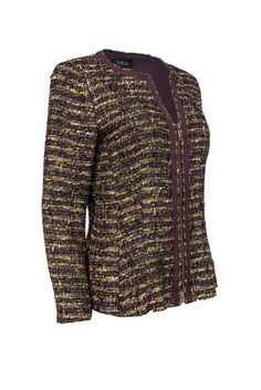 Tweed is back and better than ever, and Lafayette 148 proves that statement with this eye catching jacket. Covered in brown and green threading, it’s a wintertime staple made for the office or any casual outing. Bundle up and pair it with a knit beanie and suede gloves for added textures. Size 4 28% Polyacrylic, 23% Viscose, 17% Polyester, 17% Wool, 15% Polyamide Zip up front Lined Notch neck Two mock front slit pockets Brown trim near zipper and neckline Green & brown tweed Bust 36” Waist 32” S Green Tweed, Brown Tweed, Brown Trim, Brown And Green, Zip Up Jacket, Threading, Knit Beanie, Green And Brown, Fashion Casual