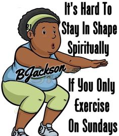 an image of a woman doing exercises with the words, it's hard to stay in shape virtually if you only exercise on sunday