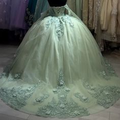 a dress is on display in a store